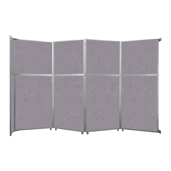 Operable Wall Folding Room Divider 15'7" x 10'3/4" Cloud Gray Fabric